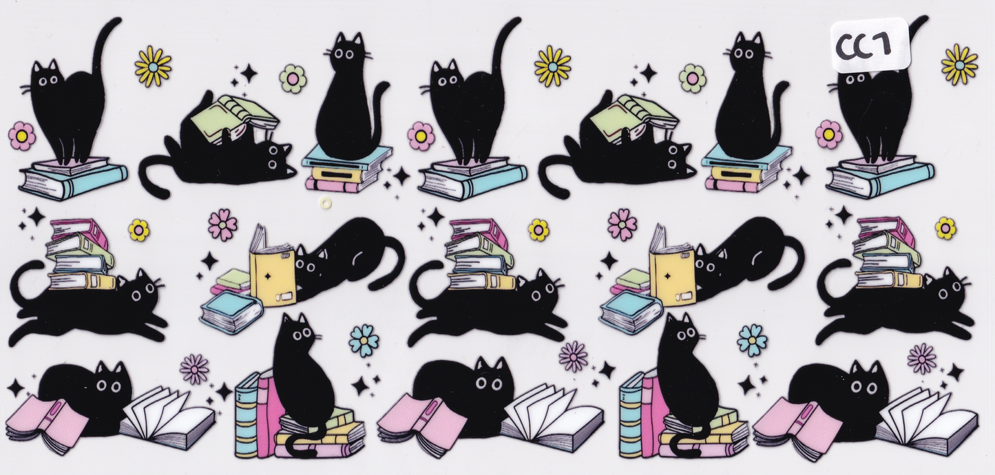 CC7 Cat Books UVDTF Wrap