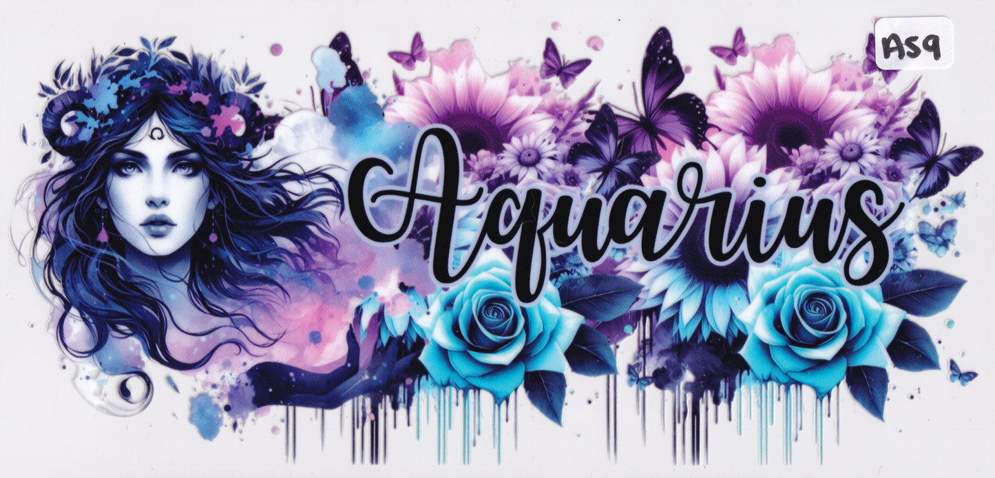 AS9 Horoscope Flowers UVDTF Wrap