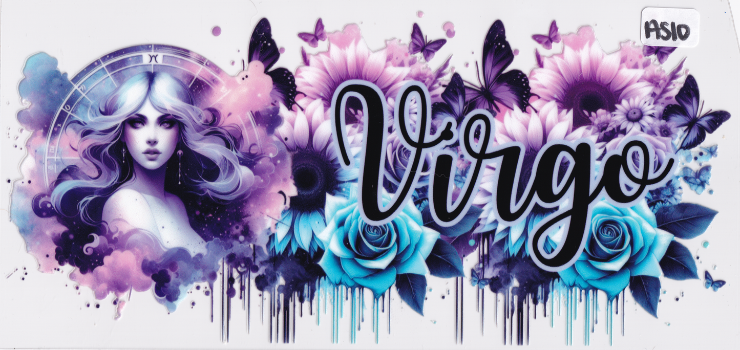 AS10 Horoscope Flowers UVDTF Wrap