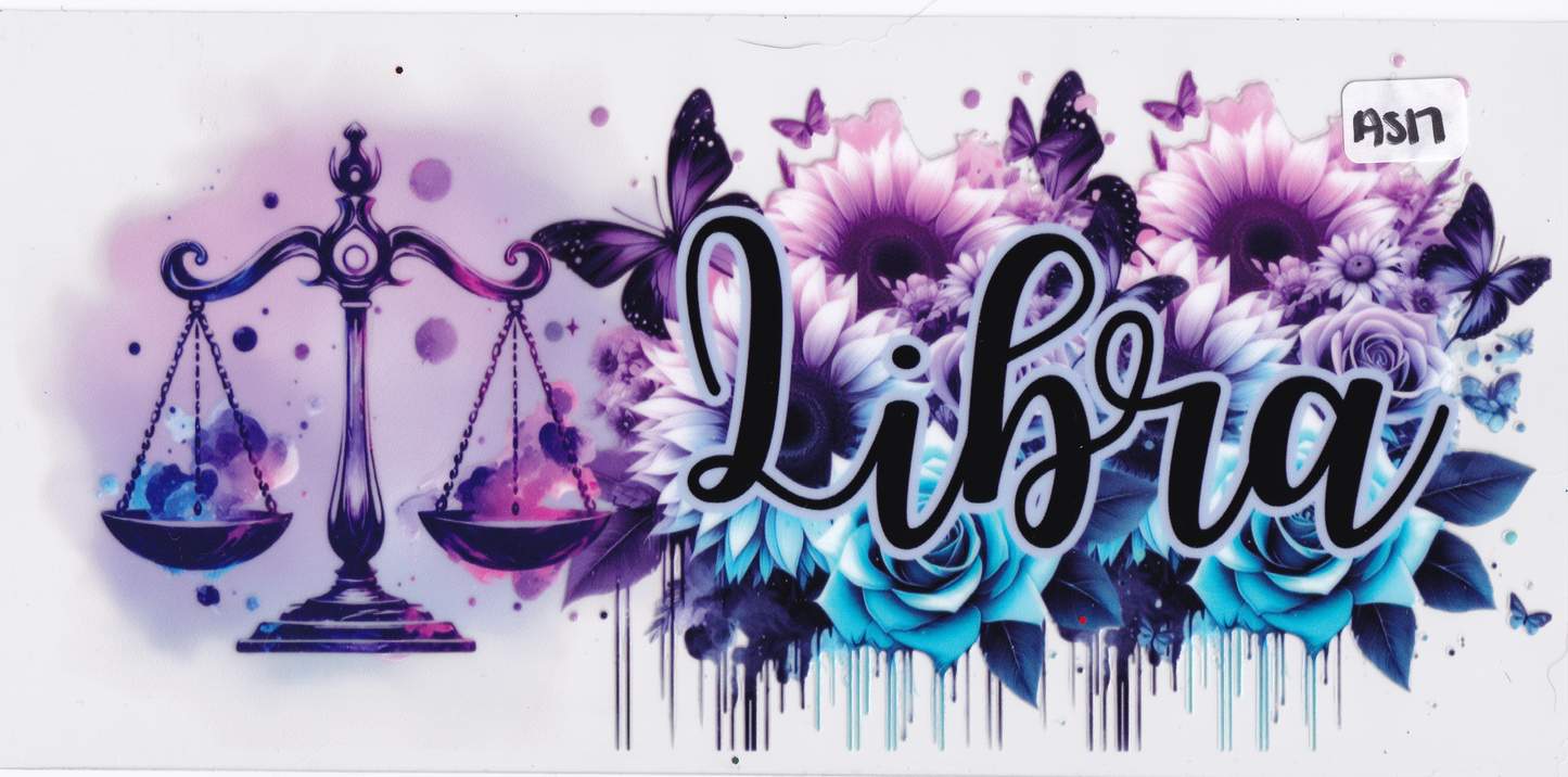 AS16 Libra Horoscope UVDTF Wrap