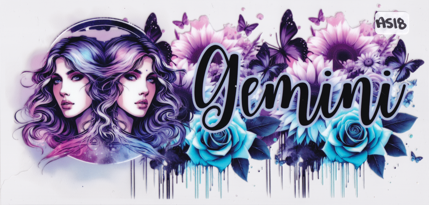 AS18 Gemini Horoscope UVDTF Wrap