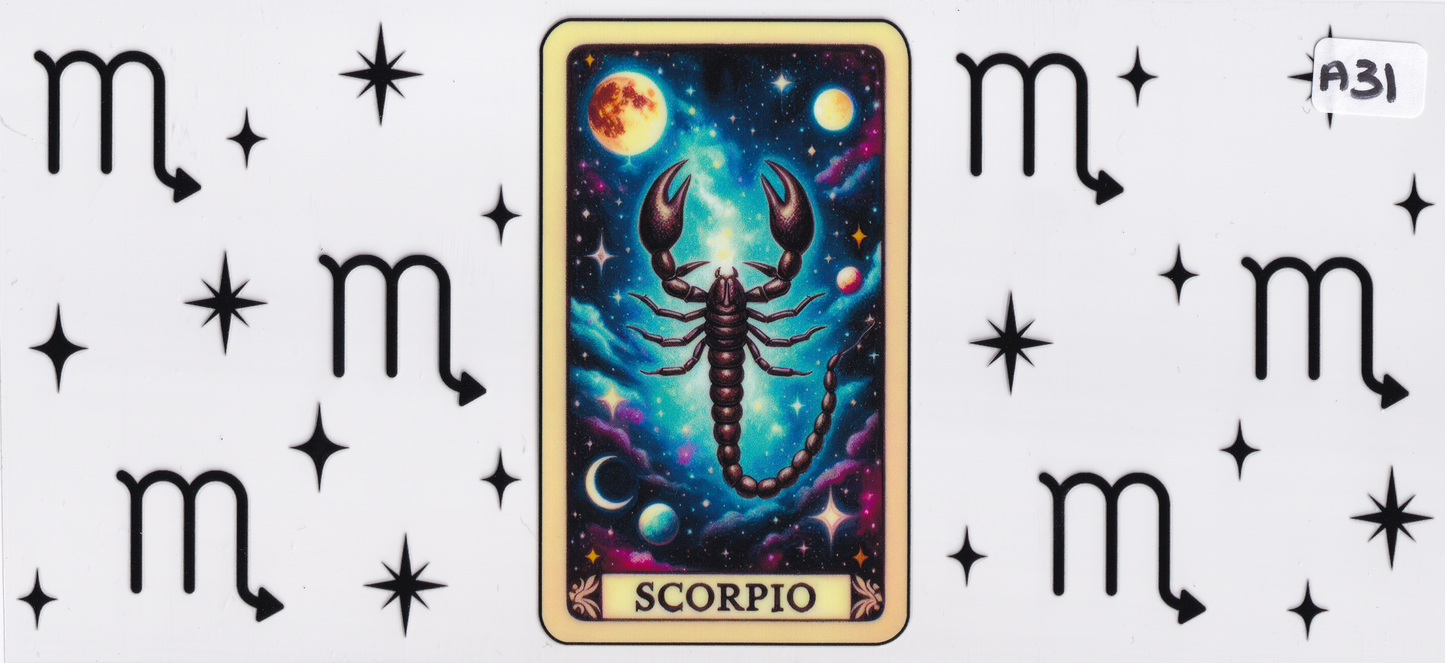 AS31 Scorpio Horoscope UVDTF Wrap