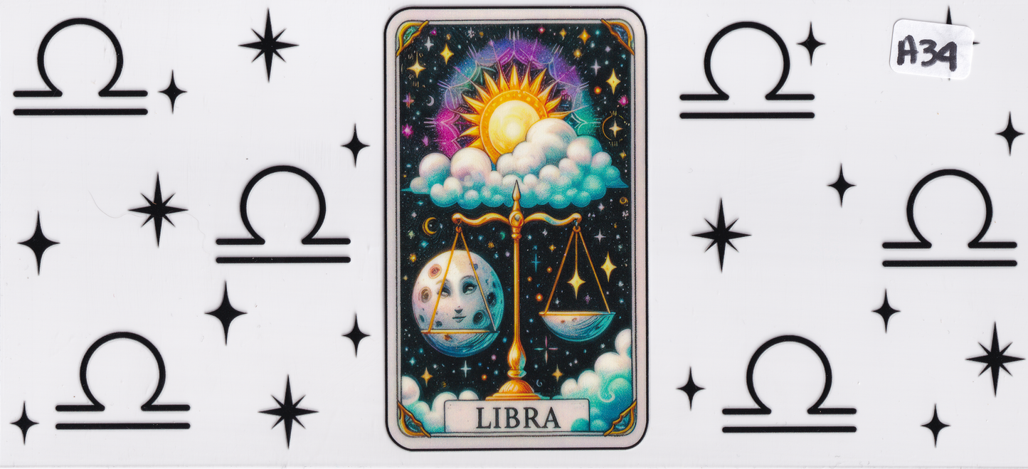 A34 Libra Horoscope UVDTF Wrap