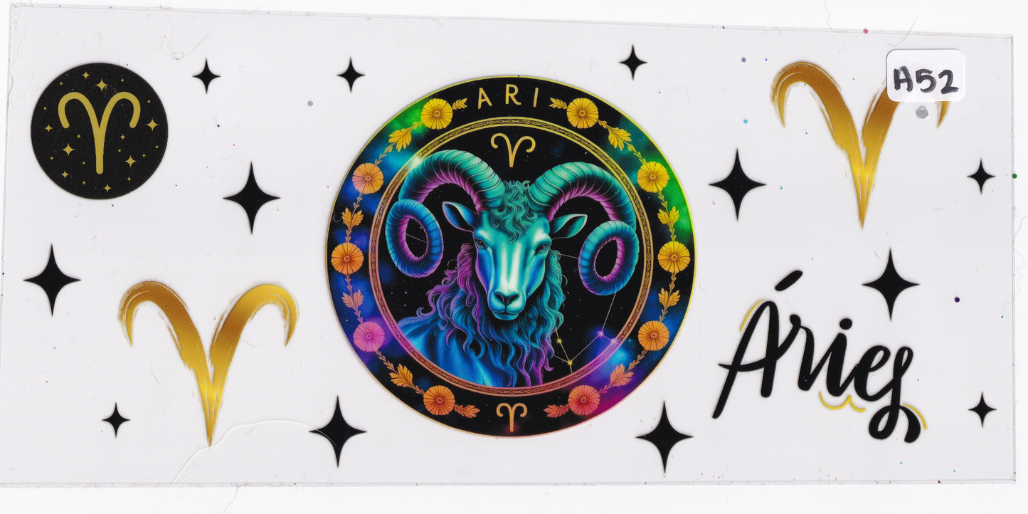 A52 Aries Horoscope UVDTF Wrap