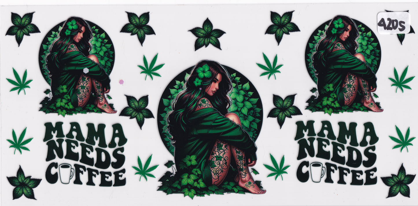420S Mama Coffee UVDTF Wrap