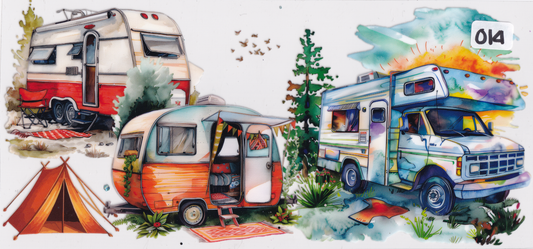 O14 Camping Outdoors UVDTF Wrap