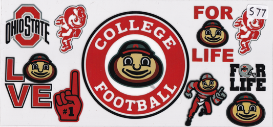 S77 Football Sports UVDTF Wrap