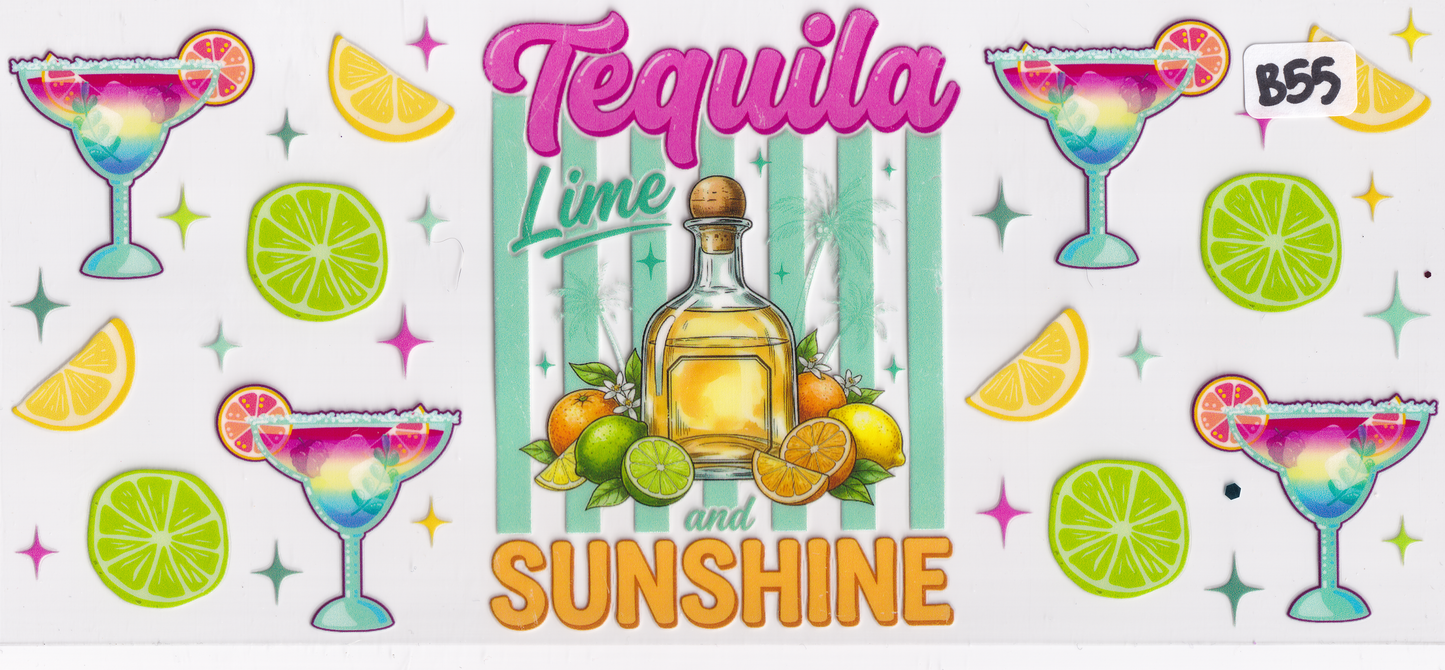 B55 Tequila Alcohol Drink UVDTF Wrap