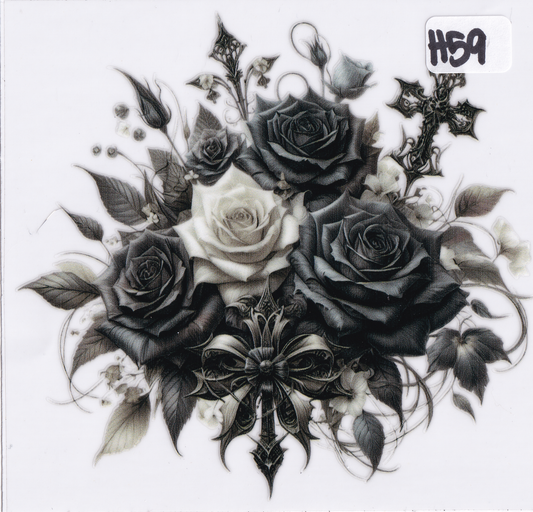 H59 Rose Flower UVDTF Wrap