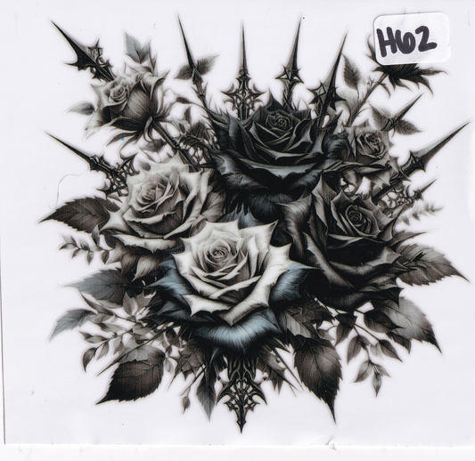 H62 Rose Flower UVDTF Wrap