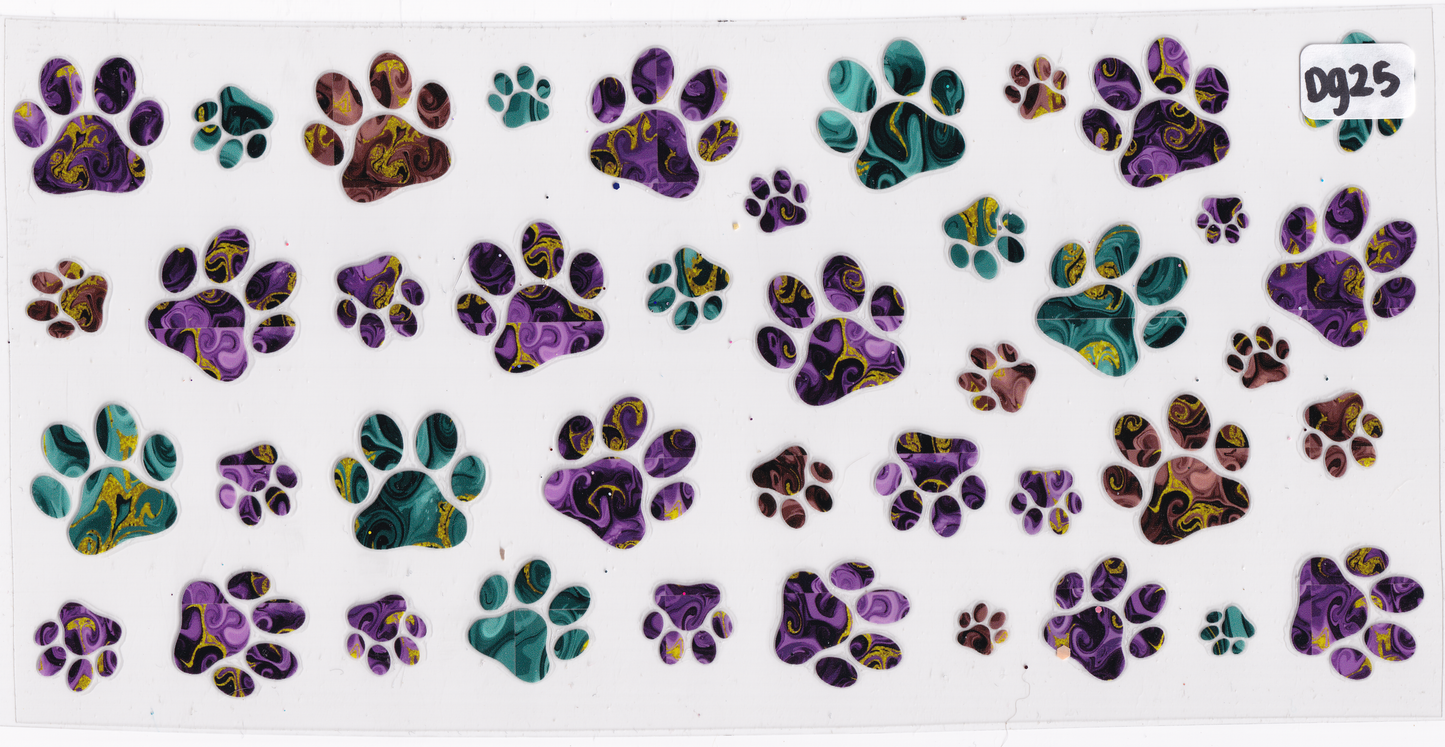 DG25 Dog Paws UVDTF Wrap