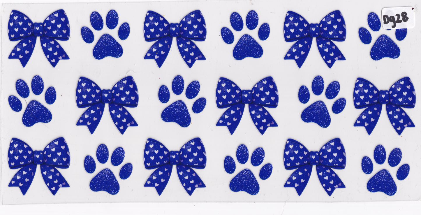 DG28 Dog Ribbons UVDTF Wrap