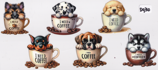 DG36 Dog Coffee UVDTF Wrap