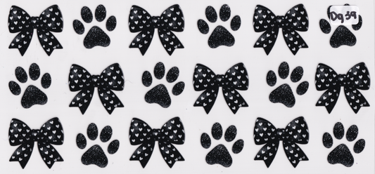 DG39 Paw Print Ribbons UVDTF Wrap