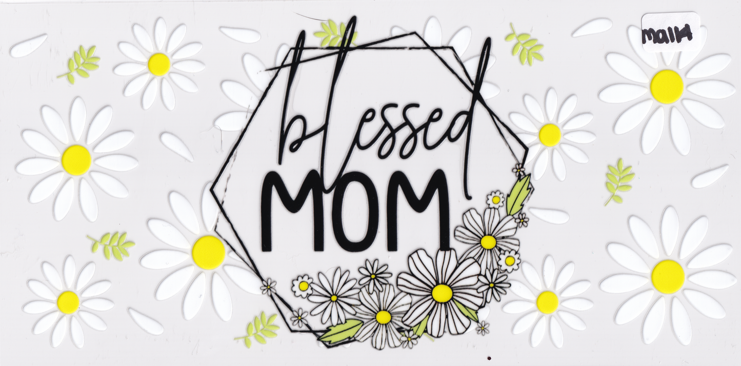 MA114 Blessed Mom Flowers UVDTF Wrap