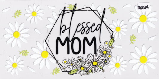 MA114 Blessed Mom Flowers UVDTF Wrap