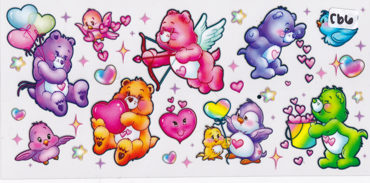 CB6 Caring Bears Valentine UVDTF Wrap