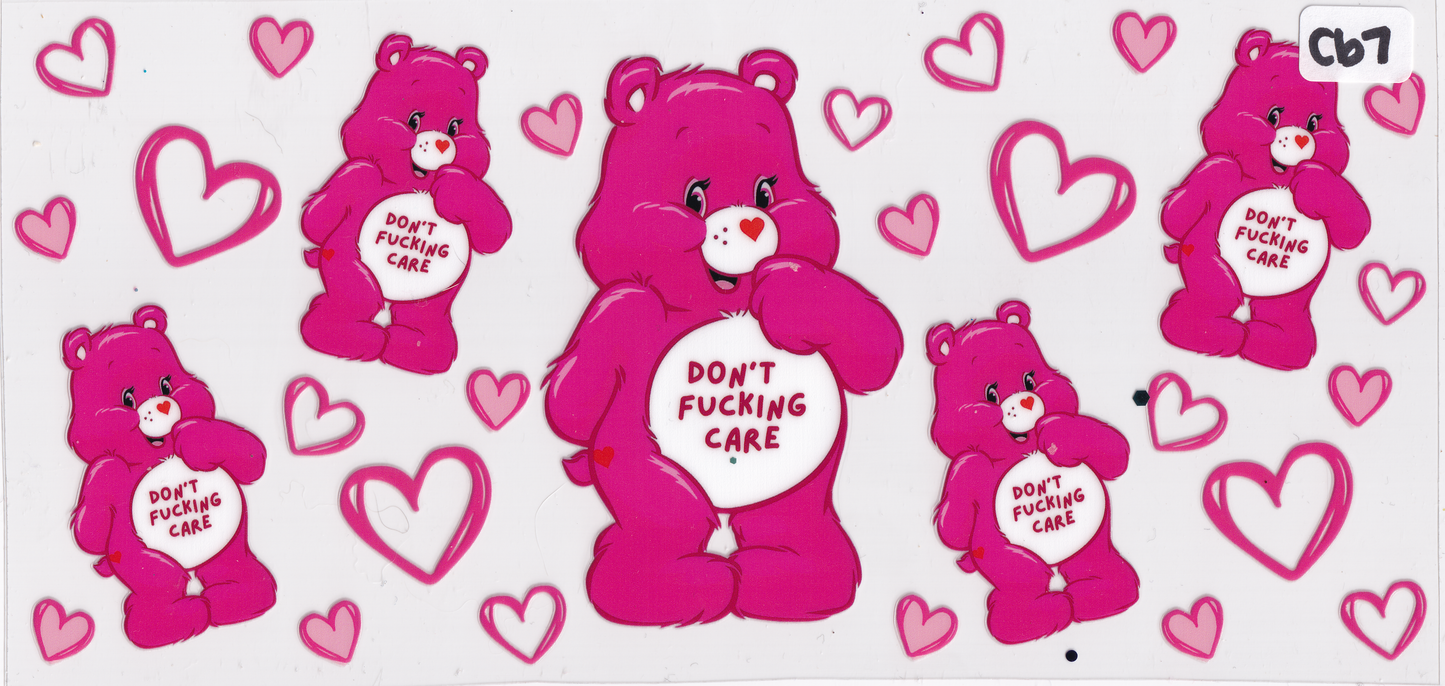 CB7 Caring Bears Funny Cuss UVDTF Wrap