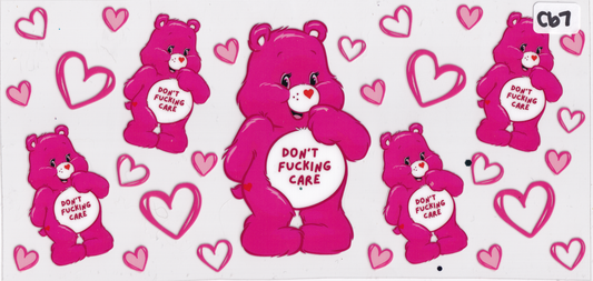 CB7 Caring Bears Funny Cuss UVDTF Wrap