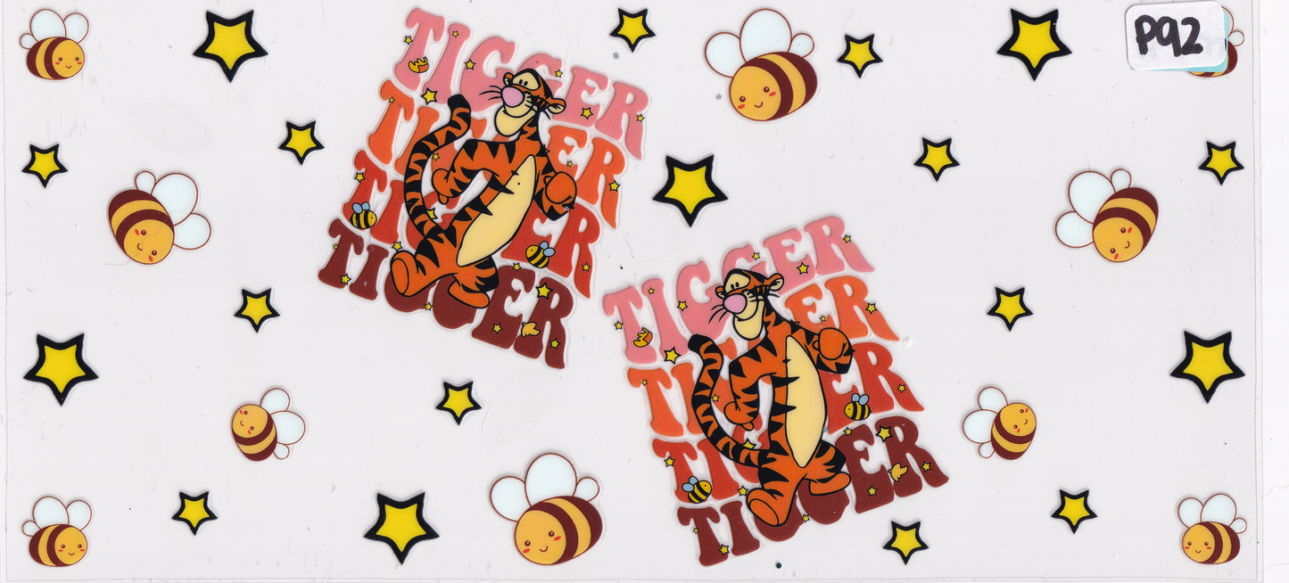 P92 Tiger Kids Character UVDTF Wrap
