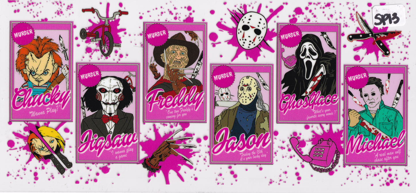SP13 Scary Movie Characters UVDTF Wrap