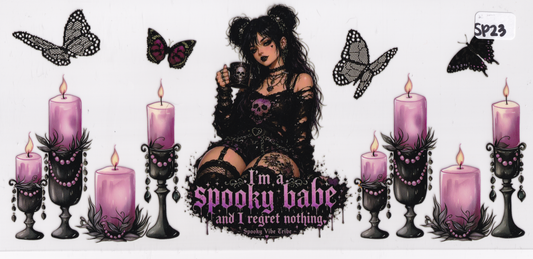 SP23 Spooky Babe Halloween Butterflys UVDTF Wrap