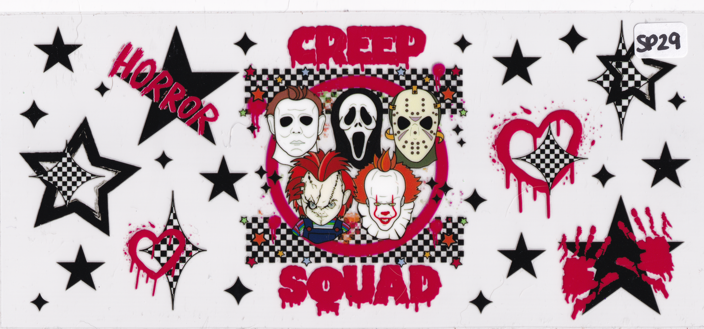 SP29 Scary Halloween Characters UVDTF Wrap