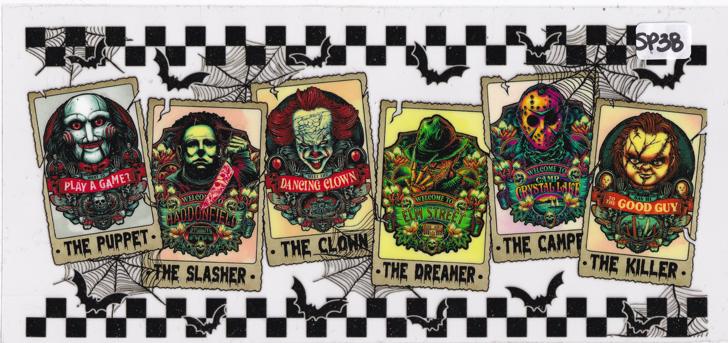SP38 Scary Movies Halloween Characters UVDTF Wrap