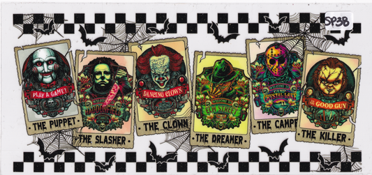 SP38 Scary Movies Halloween Characters UVDTF Wrap