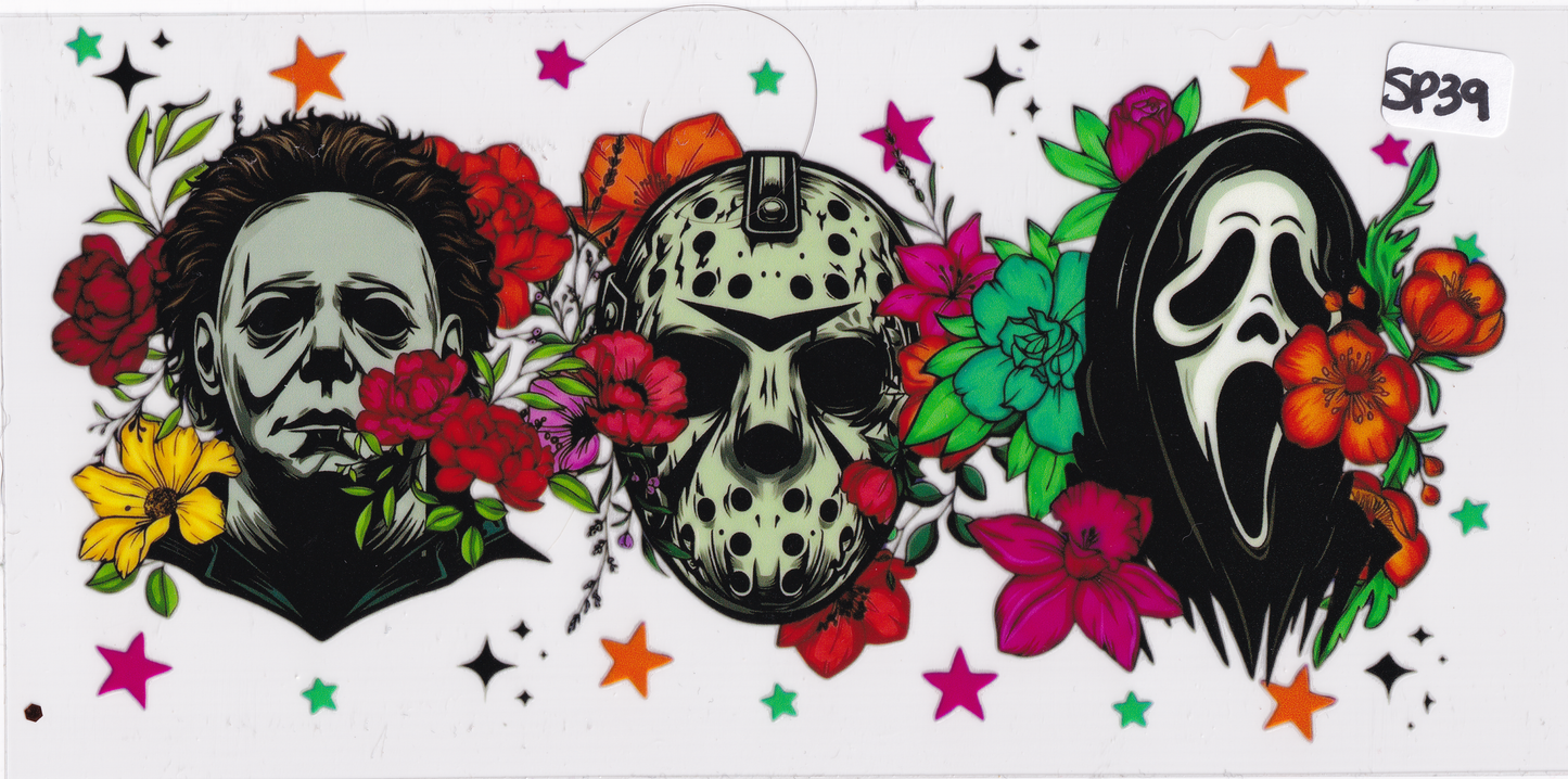 SP39 Scary Movie Halloween Characters UVDTF Wrap