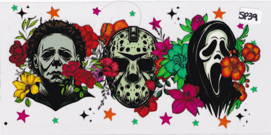 SP39 Scary Movie Halloween Characters UVDTF Wrap
