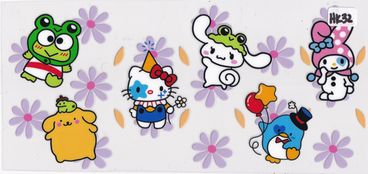 HK32 Kids Kitty Characters UVDTF Wrap