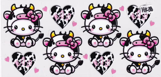 HK38 Kids Kitty Character UVDTF Wrap