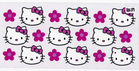 HK39 Kids Kitty Character UVDTF Wrap