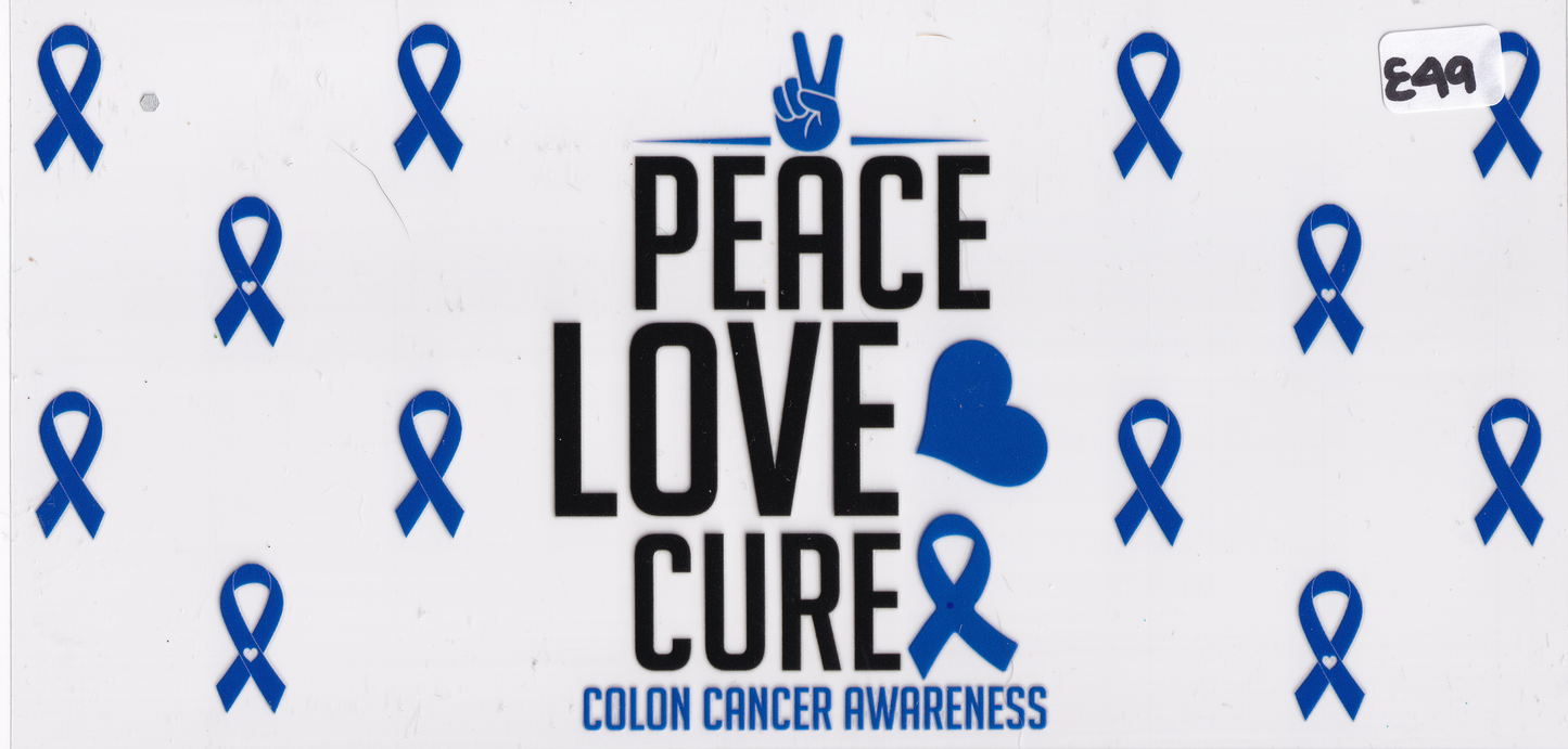 E49 Colon Cancer Awareness UVDTF Wrap