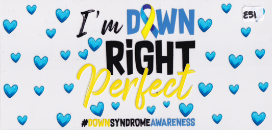 E51 Down Syndrome Awareness UVDTF Wrap