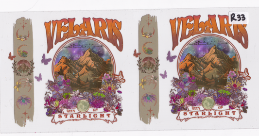 R33 Velaris Flowers Mountains UVDTF Wrap