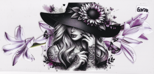 GW26 Girl Flowers Tattoos UVDTF Wrap