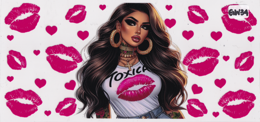 GW34 Girl Kisses UVDTF Wrap