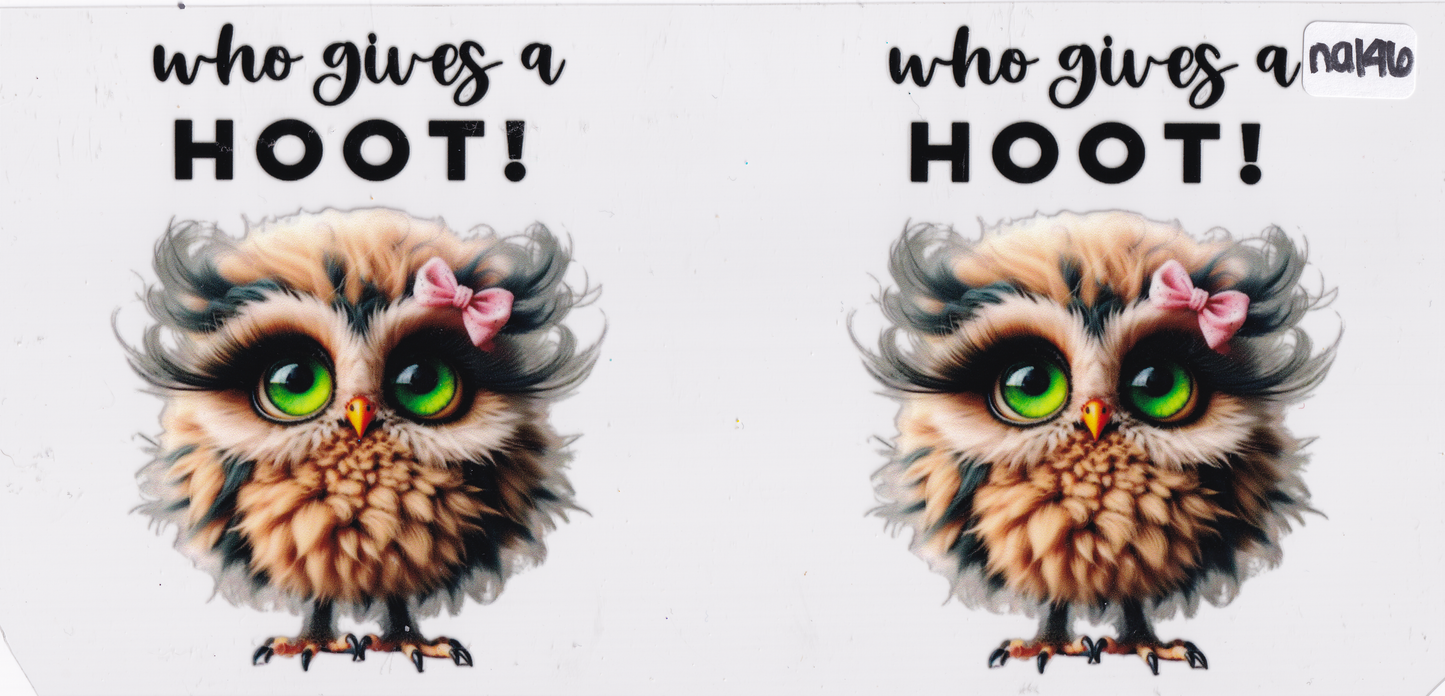 NA146 Owl Quote UVDTF Wrap