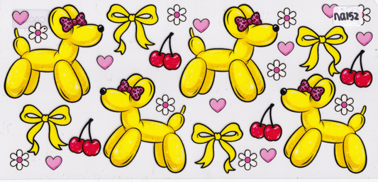 NA152 Balloon Ribbons Patterns UVDTF Wrap