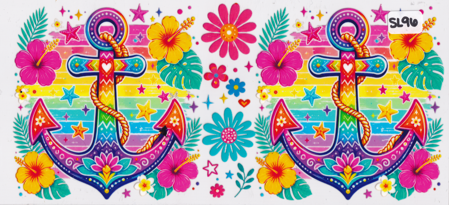 SL96 Anchor Flowers UVDTF Wrap