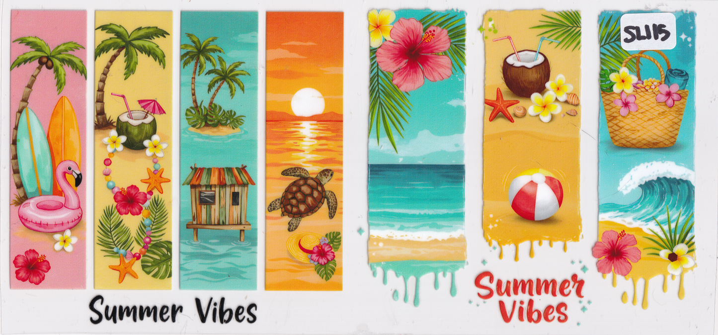 SL115 Beach Ocean Vacation Sea Turtle UVDTF Wrap