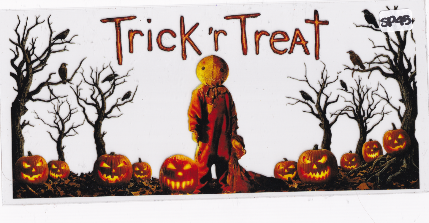 SP45 Trick or Treat Halloween Pumpkins UVDTF Wrap