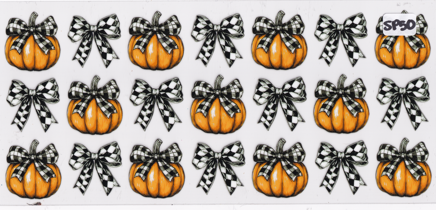 SP50 Halloween Pumpkin Ribbon UVDTF Wrap