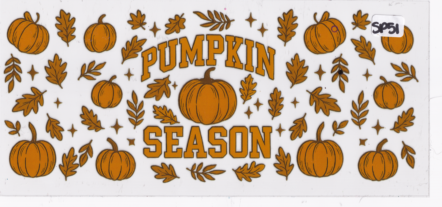 SP51 Halloween Pumpkin Fall UVDTF Wrap