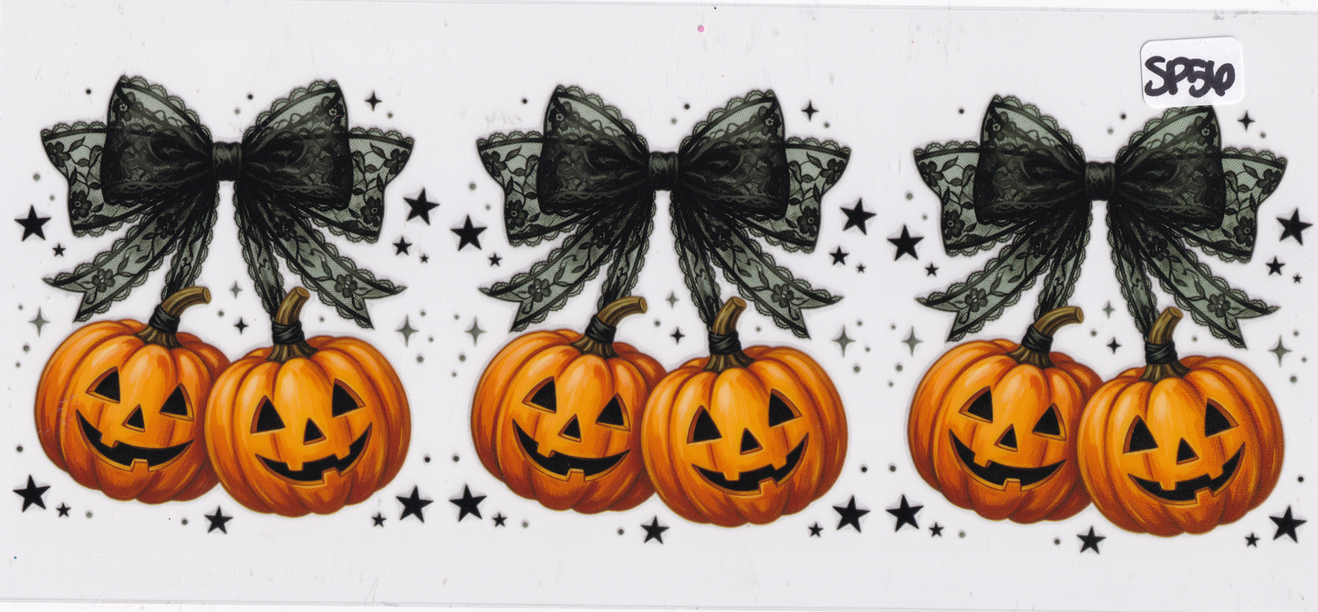 SP56 Pumpkins Ribbons UVDTF Wrap