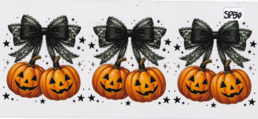 SP56 Pumpkins Ribbons UVDTF Wrap
