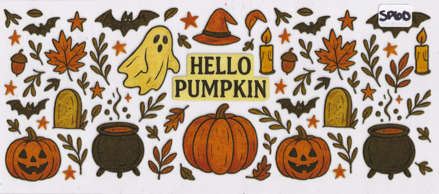 SP60 Halloween Pumpkin Ghost Bats Fall UVDTF Wrap