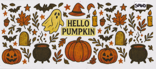 SP60 Halloween Pumpkin Ghost Bats Fall UVDTF Wrap